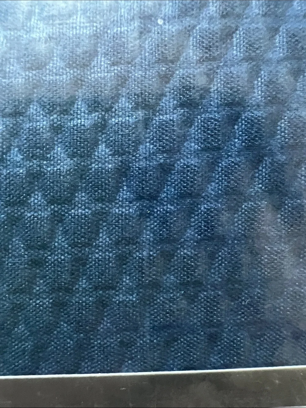 Barossa Design Embossed Microfiber Shower Curtain Liner - Blue. 70”W x 72” L